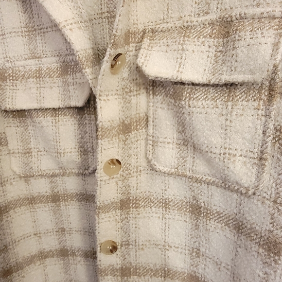 Plaid Button-Up Shacket - Picture 2 of 5